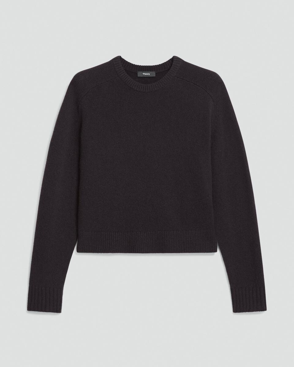 Cropped Crewneck Sweater in Cashmere
