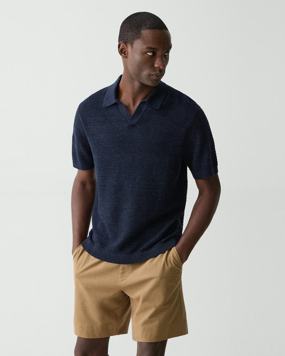 Brenan Polo Shirt in Pacific Linen