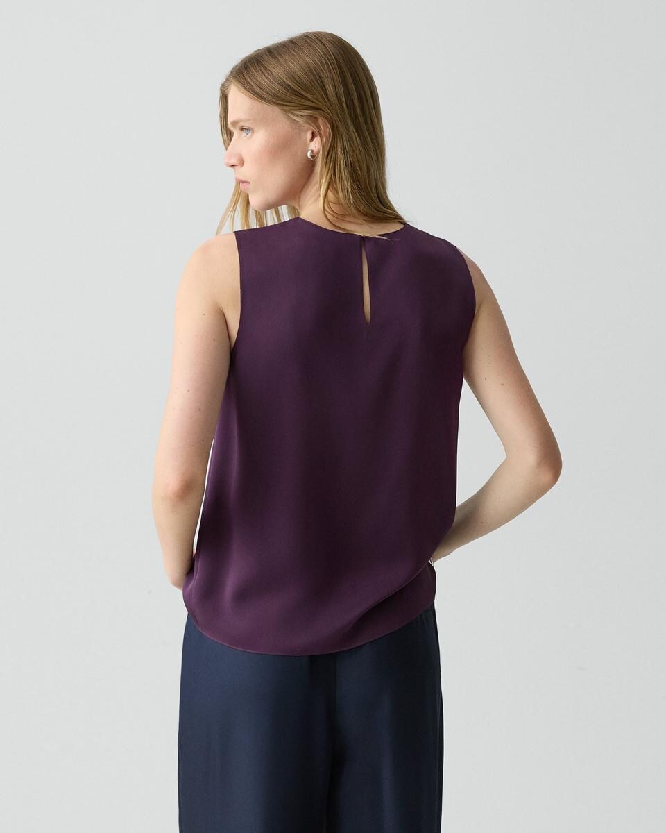 Shell Top in Silk Georgette