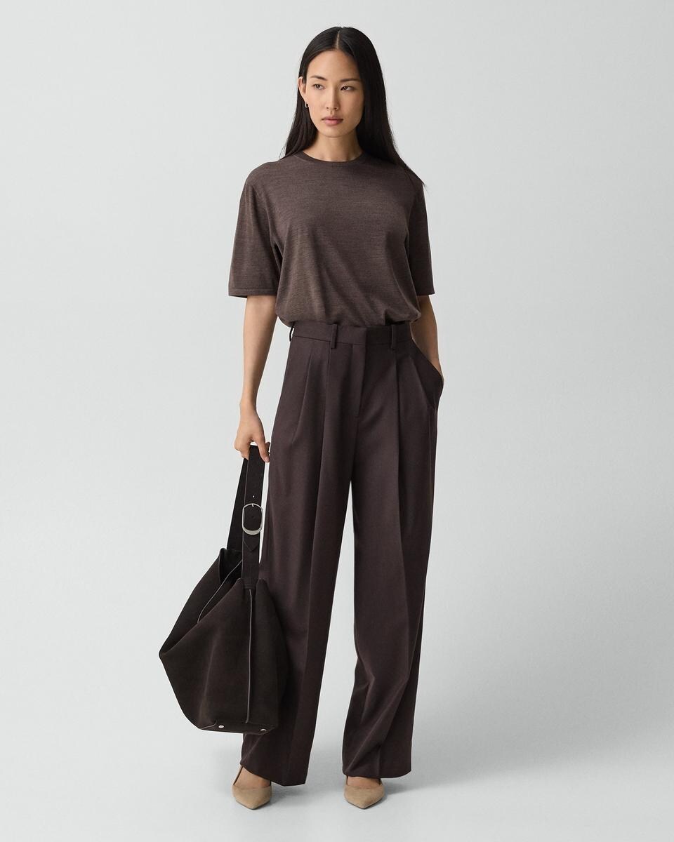 Boyfriend Tee in Regal Wool