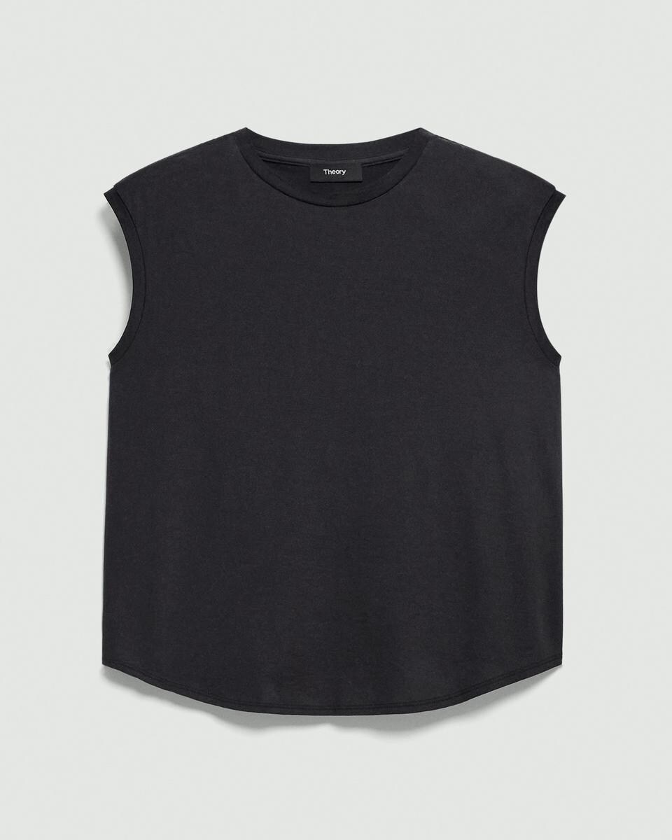 Shirttail Tank Top in Cotton