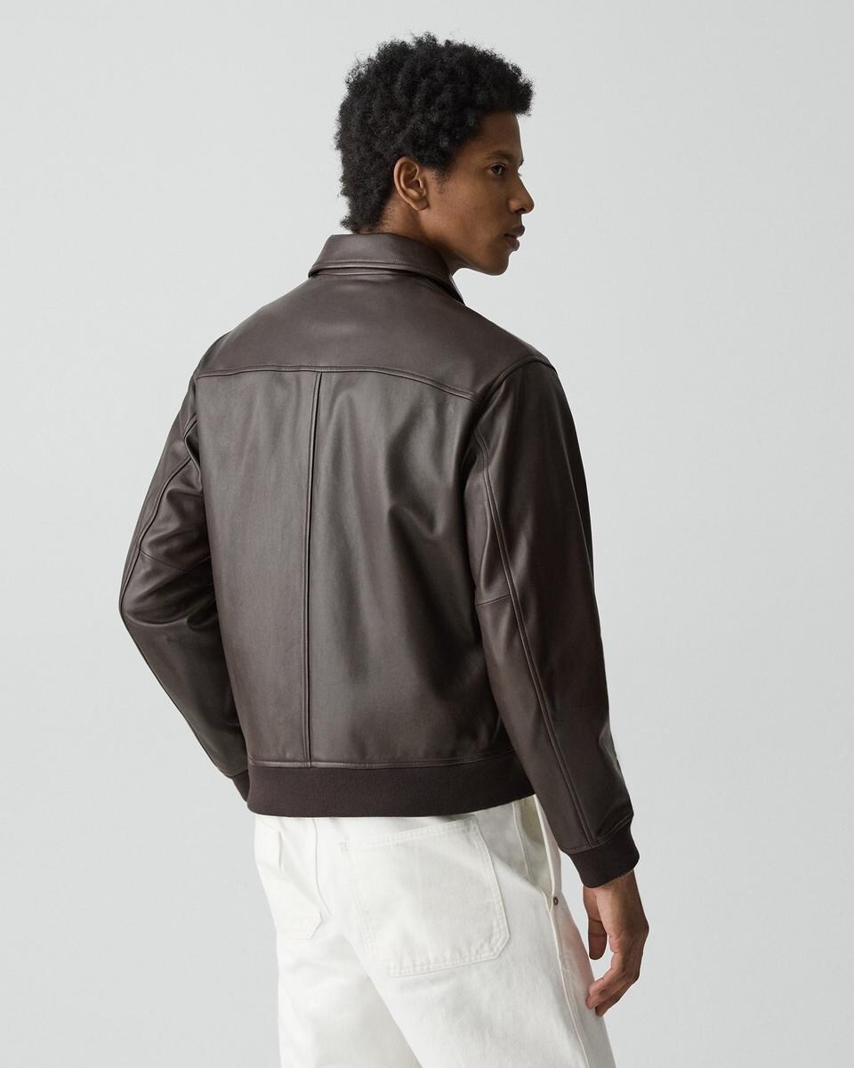 Wyatt Zip Jacket in Leather