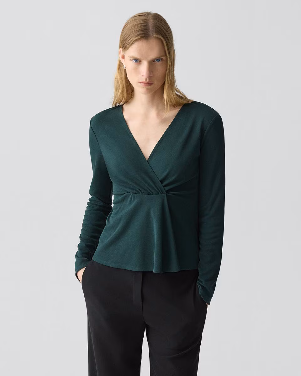 Gathered Top in Crepe Jersey