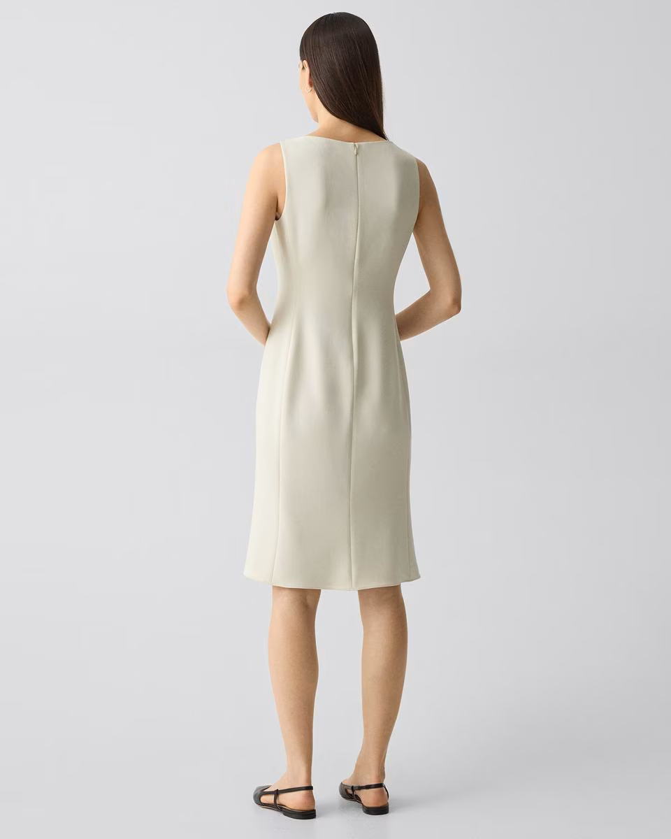 Flared Dress in Admiral Crepe