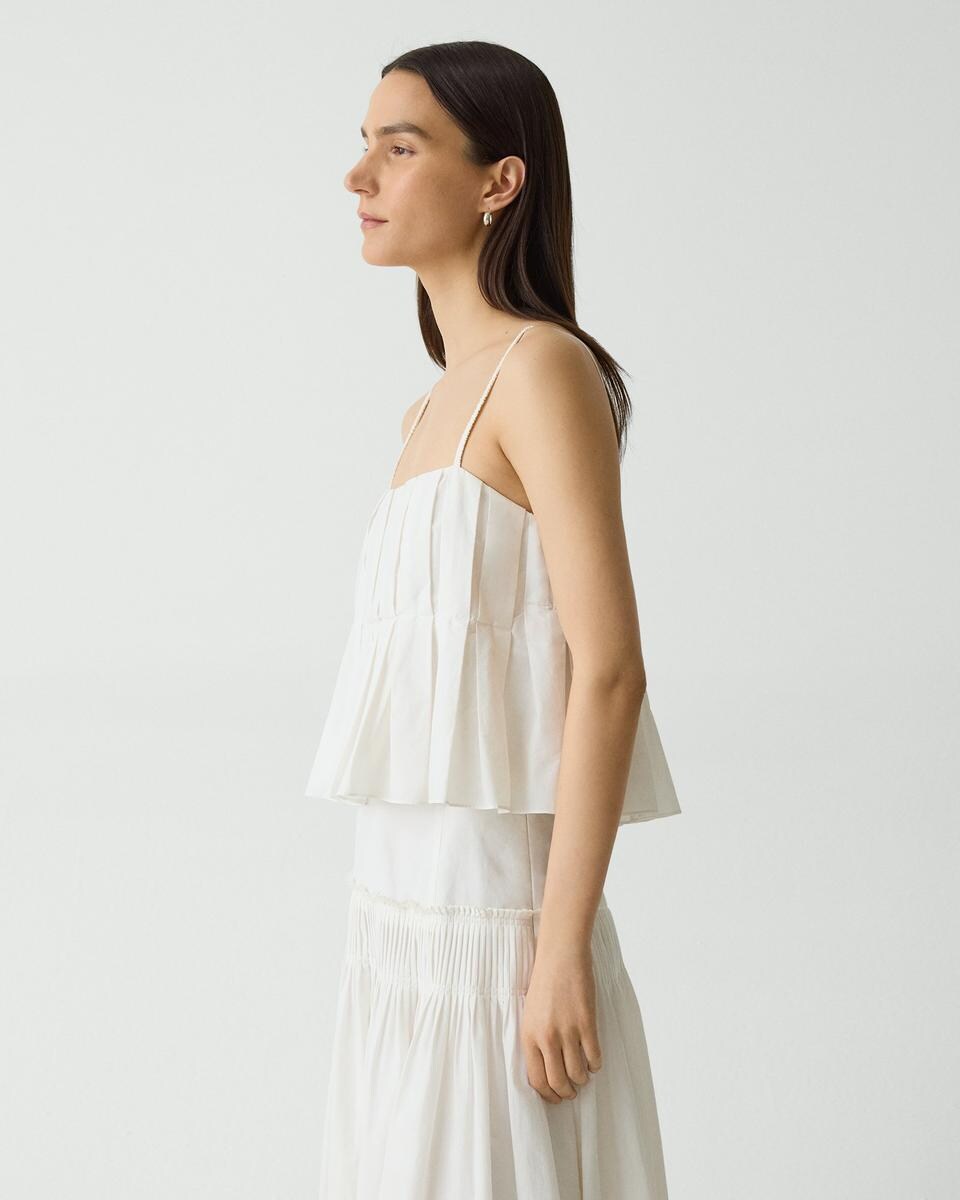 Pleated Camisole in Cotton-Blend