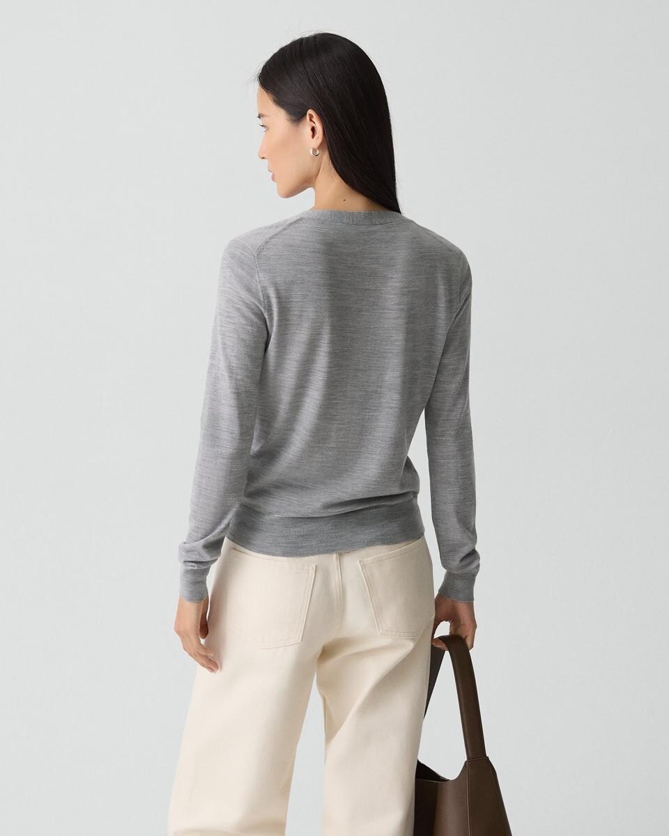 V-Neck Cardigan in Regal Wool