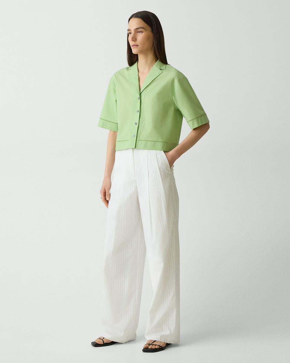 Boxy Camp Shirt in City Poplin