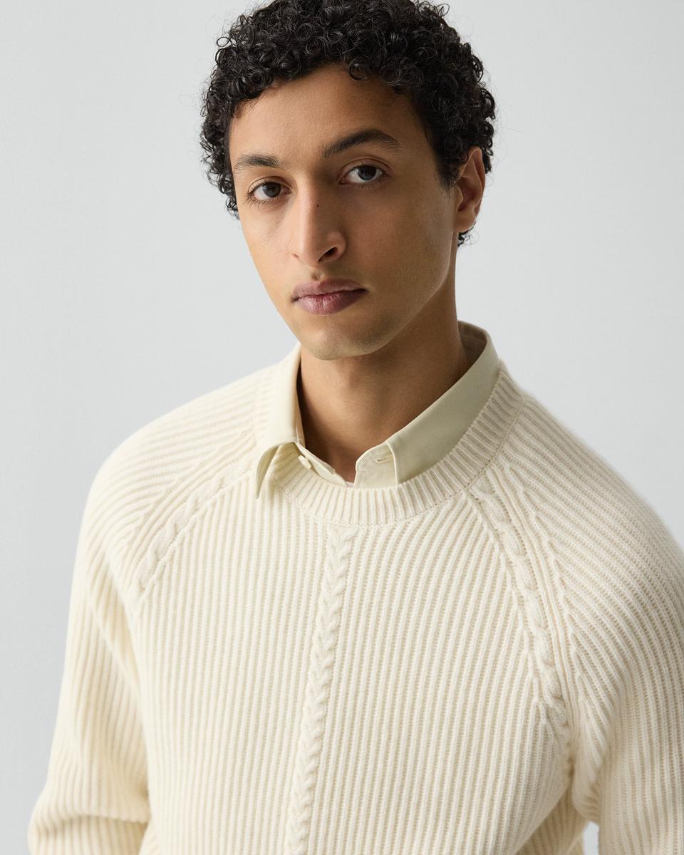Crewneck Sweater in Wool-Cashmere