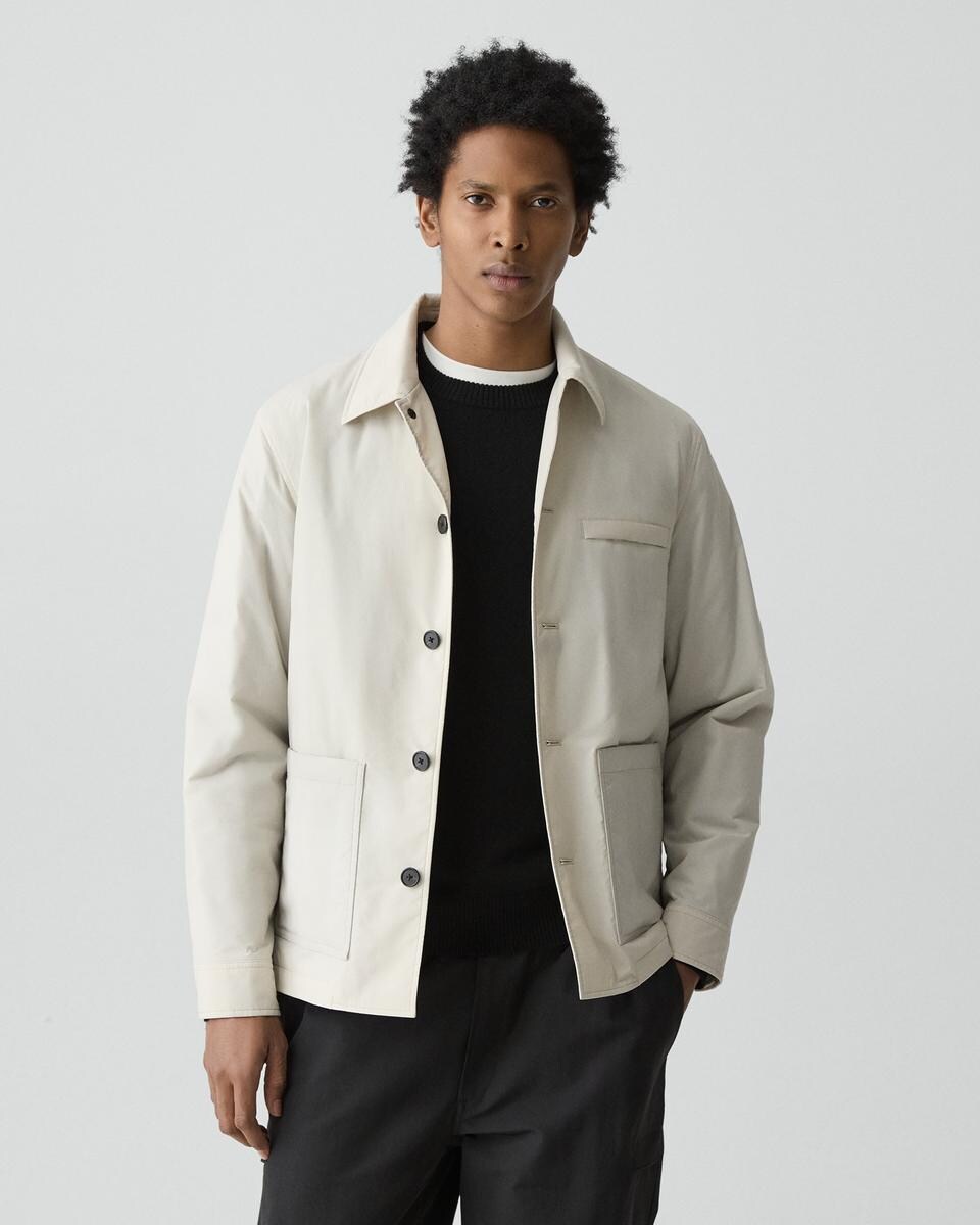 Button-Up Jacket in Motion Nylon