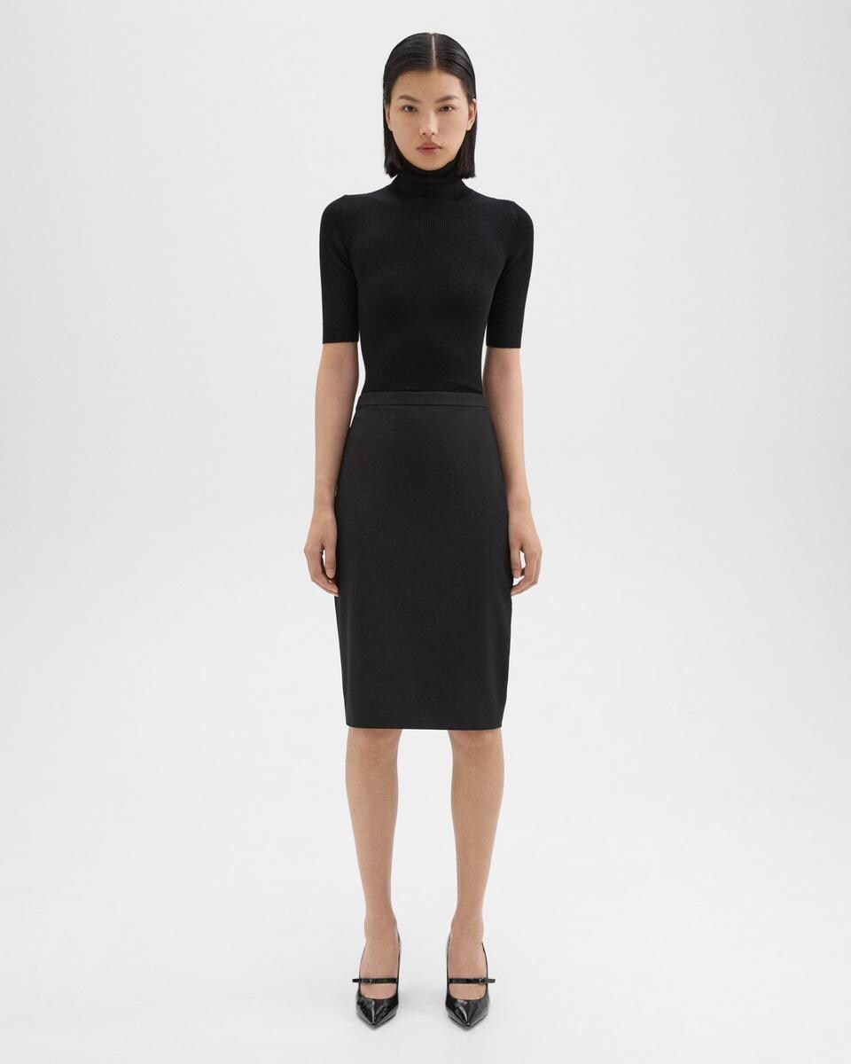 Slim Pencil Skirt in Good Wool