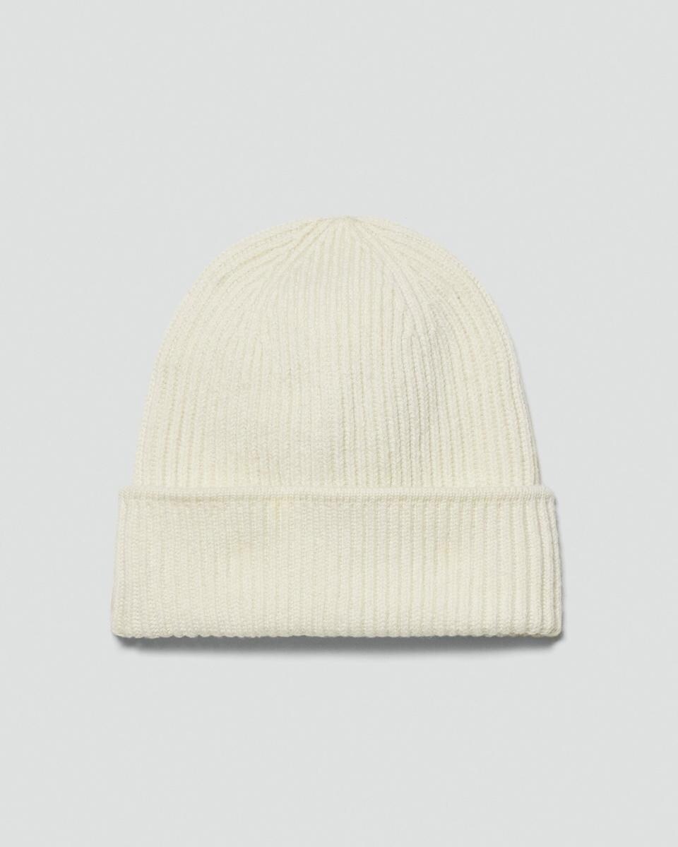 Ribbed Beanie in Cashmere