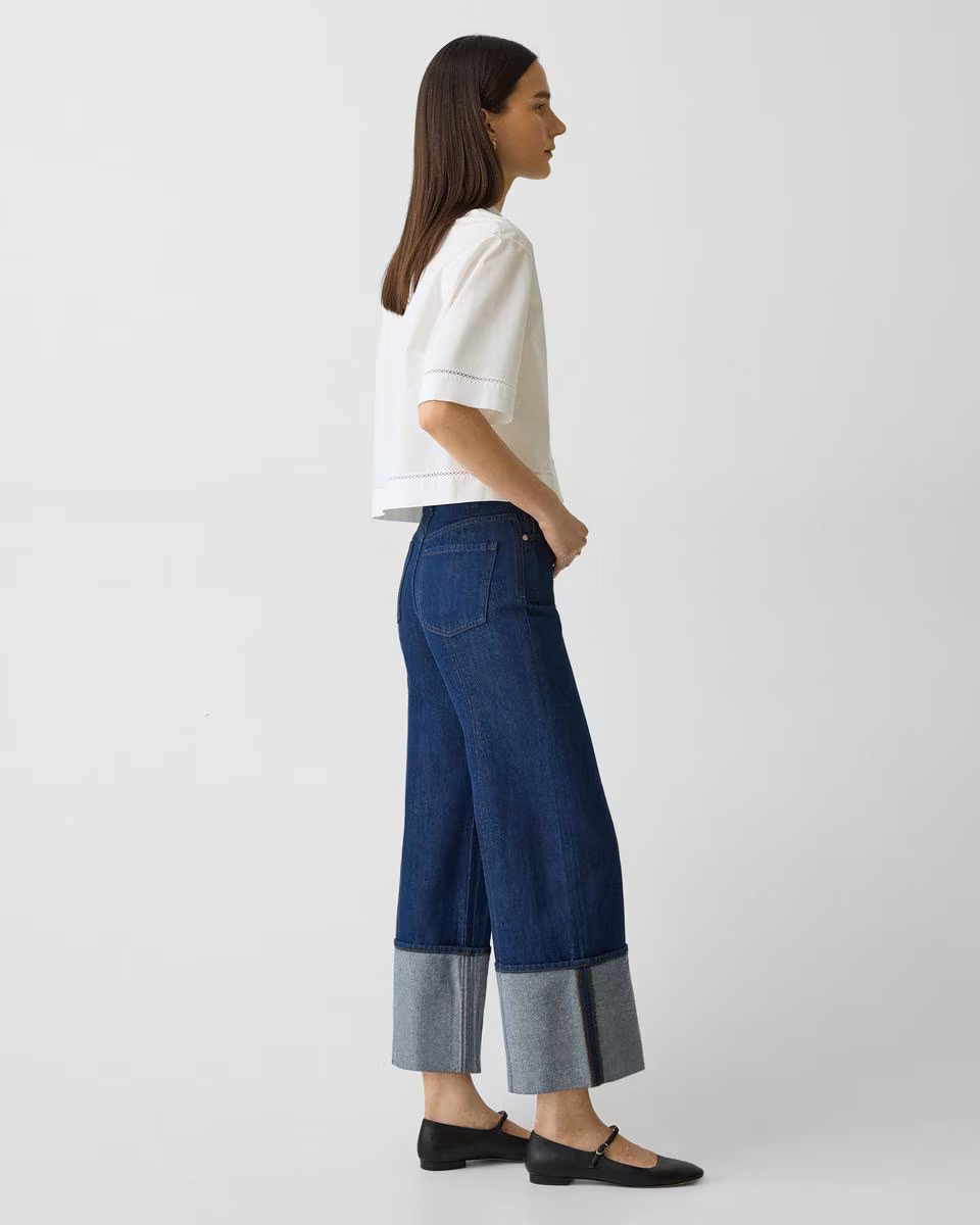 Cuffed Pant in Relaxed Denim