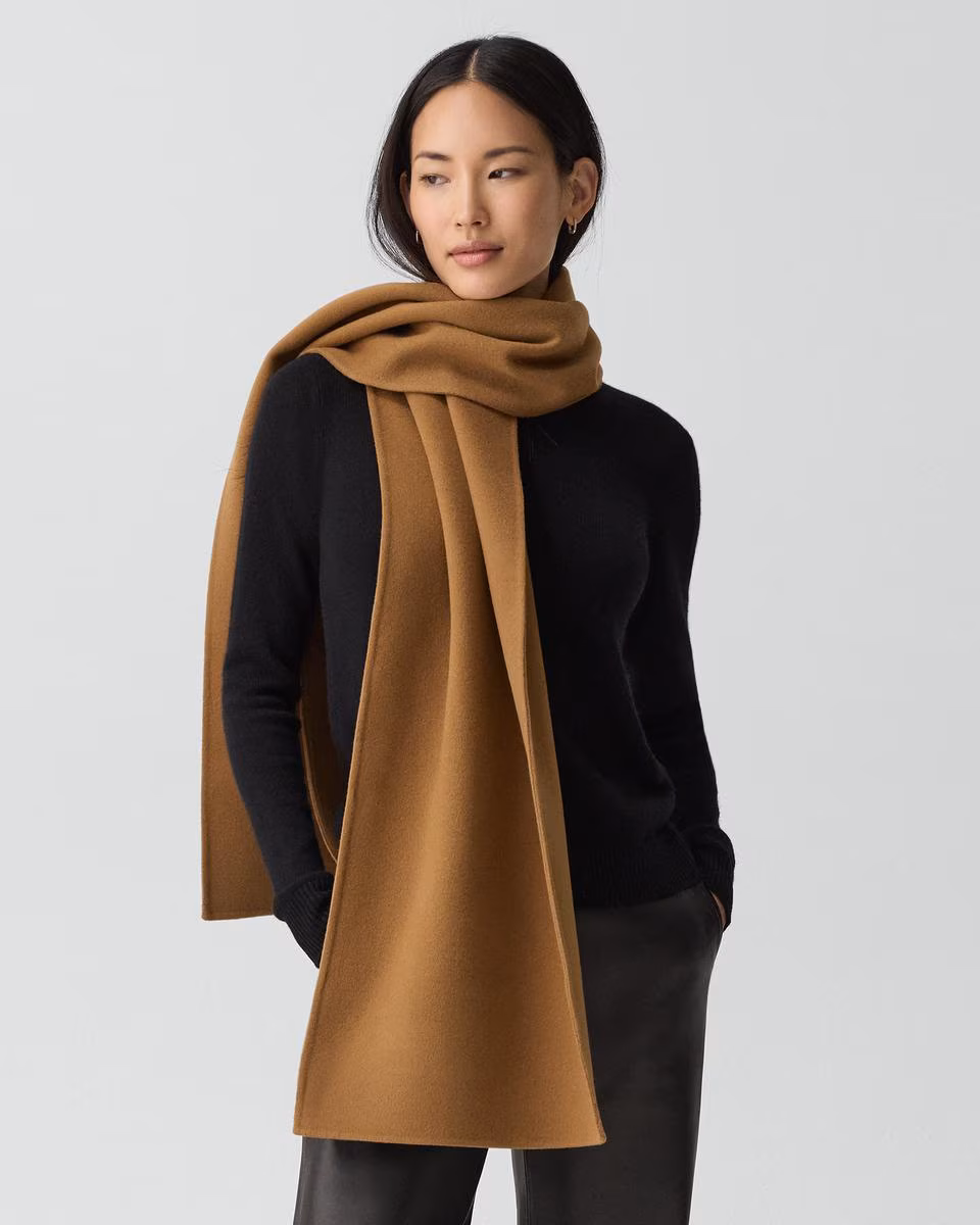 Stole in Double-Face Wool-Cashmere