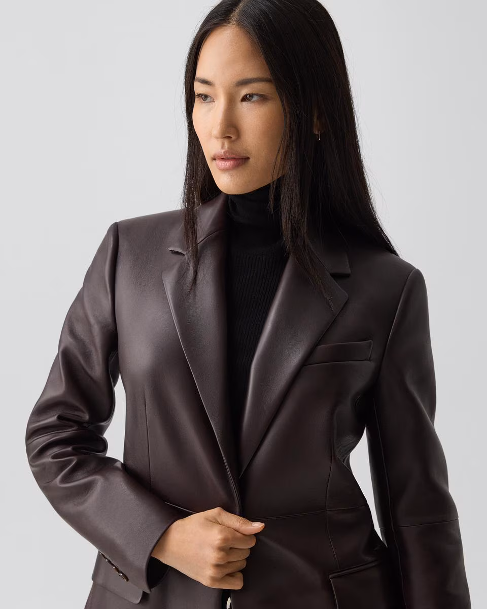 Lynnia Blazer in Leather