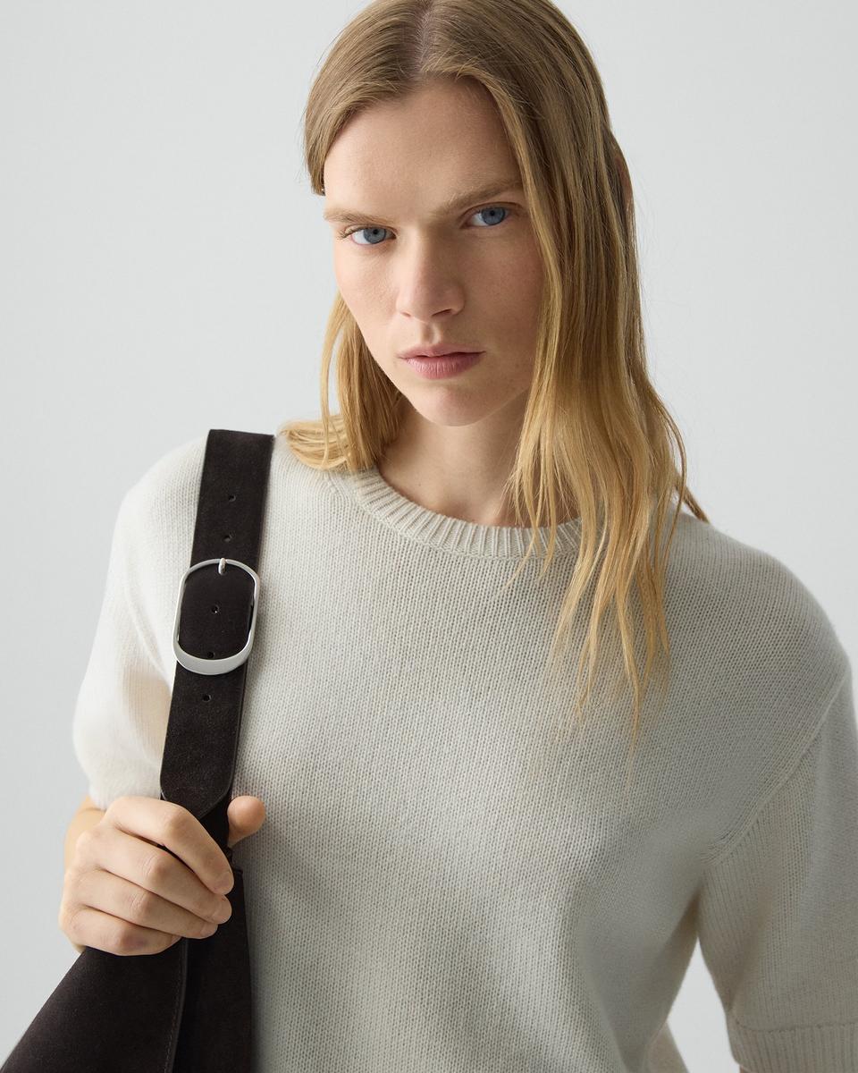 Cropped Tee in Cashmere