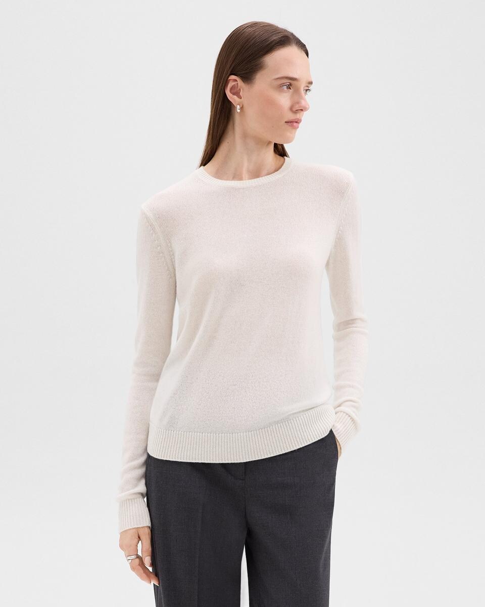 Crewneck Sweater in Feather Cashmere