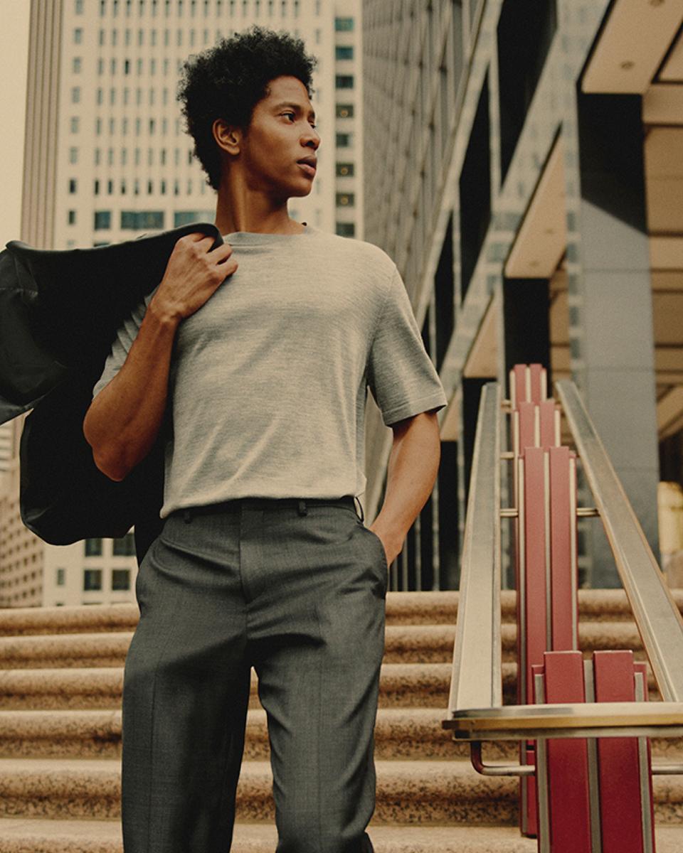 Relaxed Sweater Tee in Regal Wool