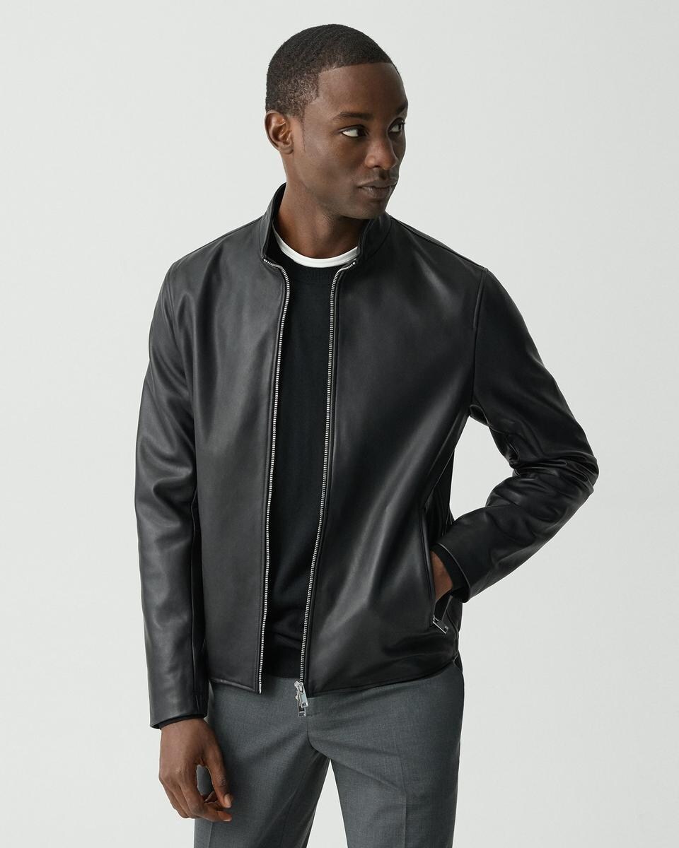 Morvek Zip Jacket in Leather