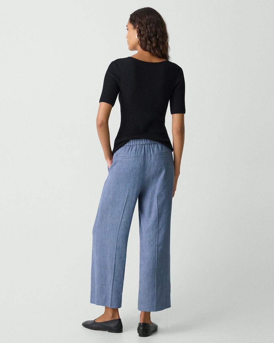 Relaxed Pull-On Pant in Fluid Linen