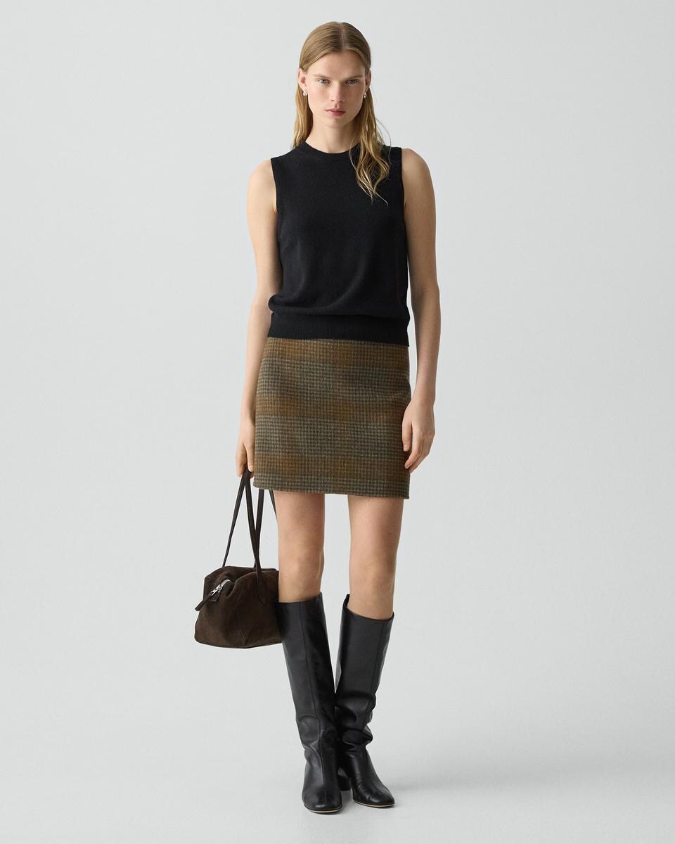 Crewneck Shell Top in Cashmere