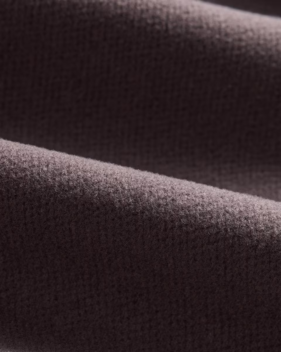 Long Double-Breasted Coat in Textured Wool-Cashmere