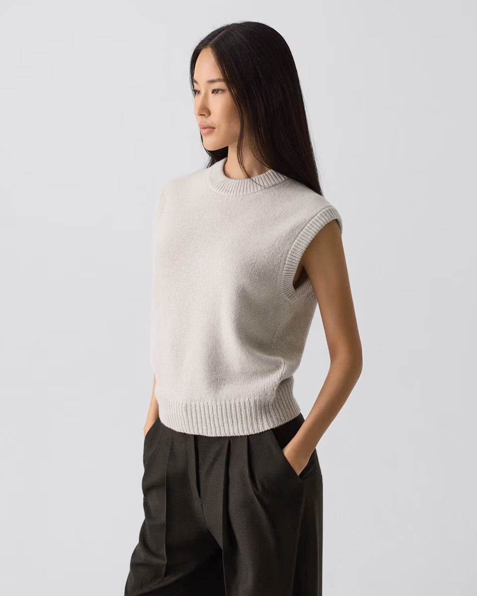 Relaxed Vest in Recycled Cashmere