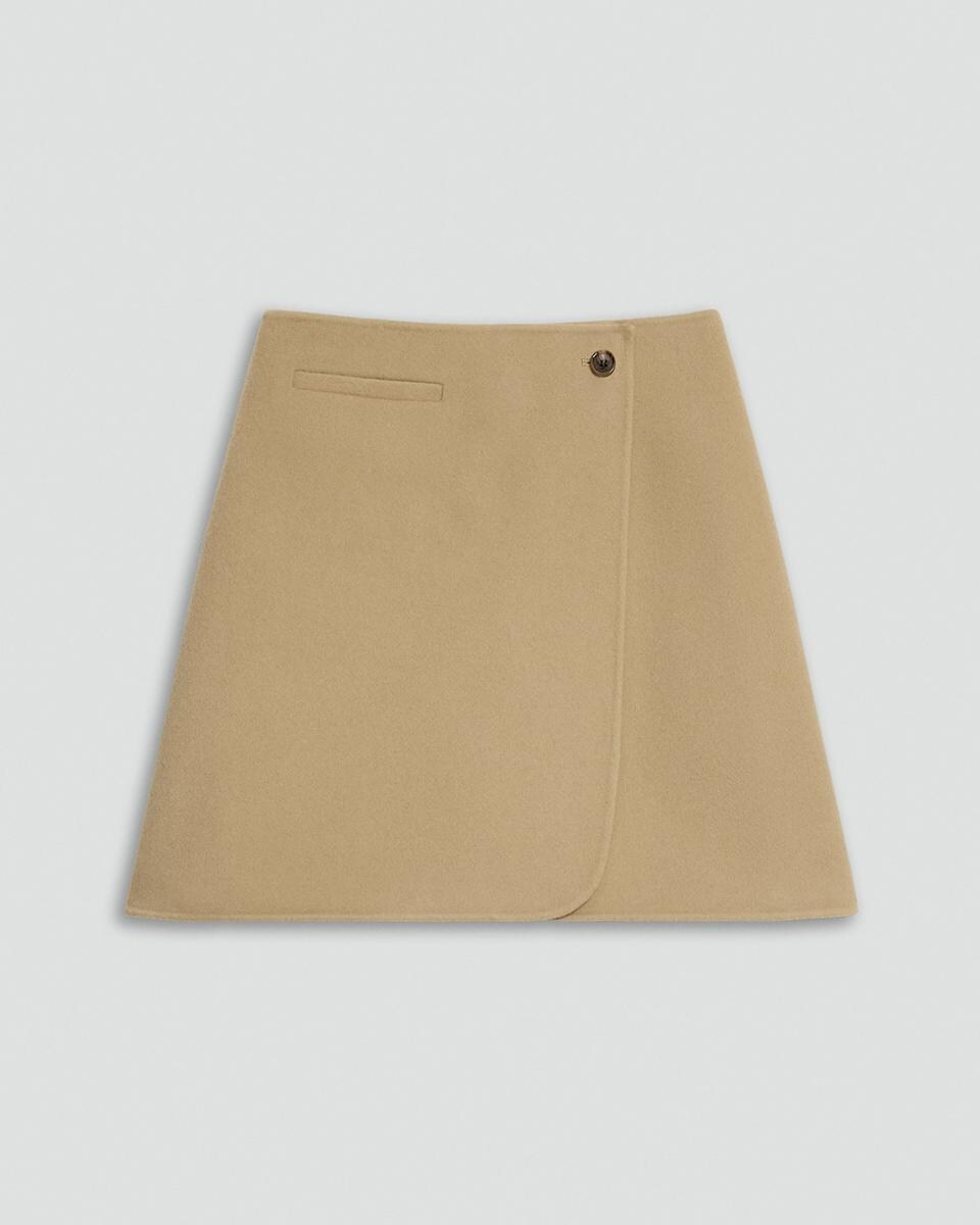 Wrap Skirt in Double-Face Wool-Cashmere