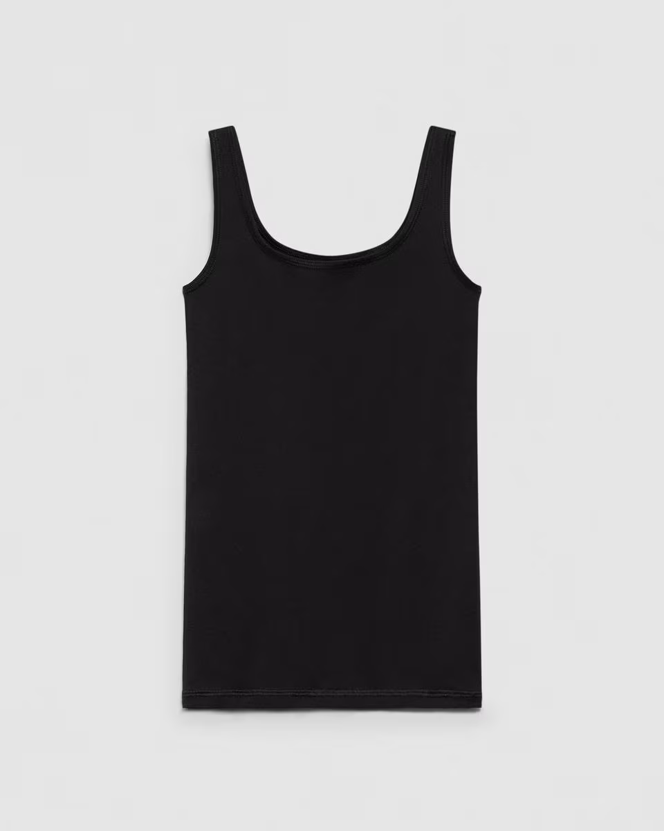 Scoop Neck Tank Top in Stretch Nylon