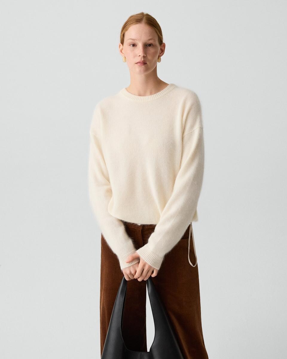 Drawstring Sweatshirt in Airy Cashmere