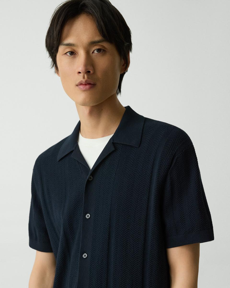 Camp Collar Shirt in Cotton Light Twist