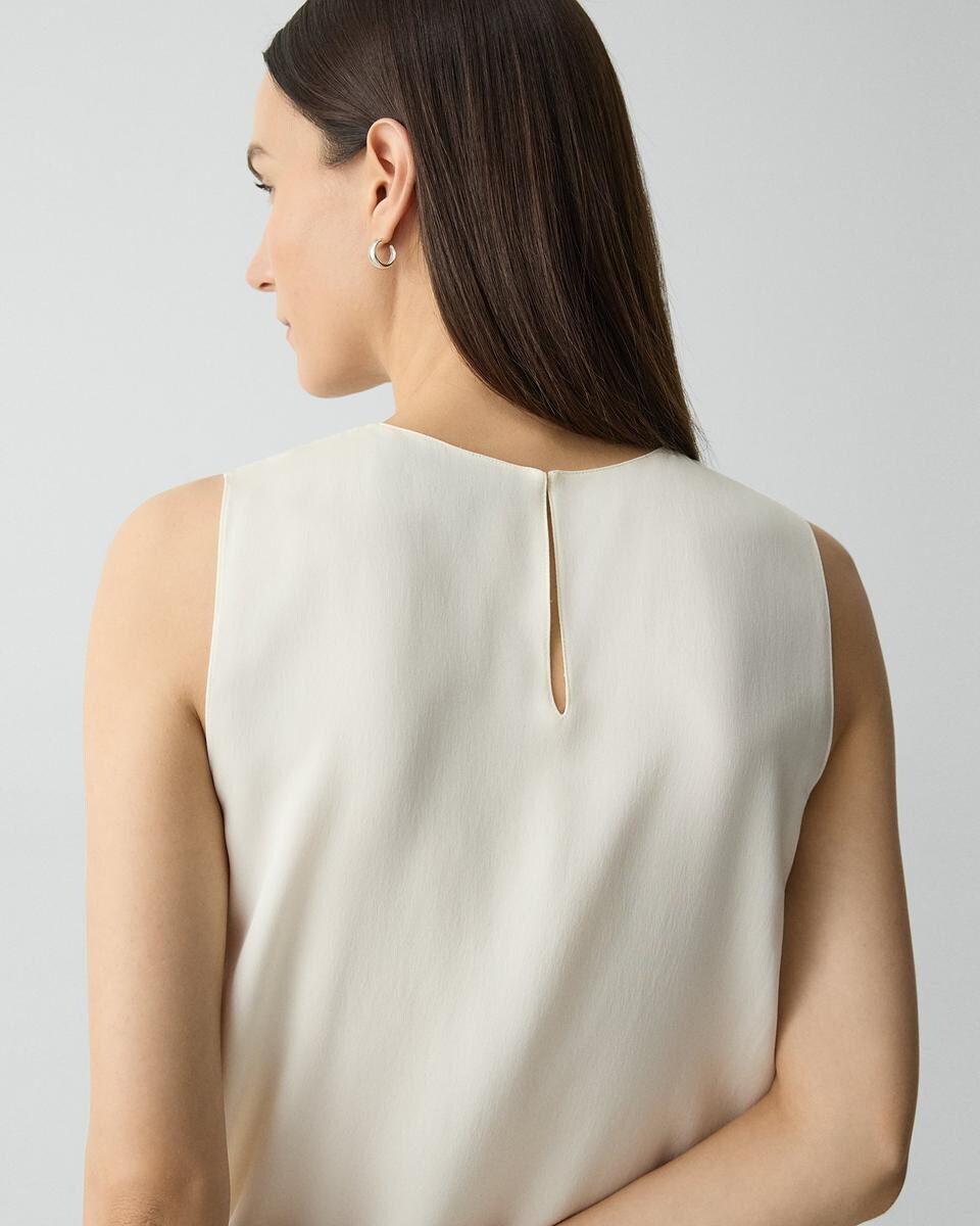 Shell Top in Silk Georgette