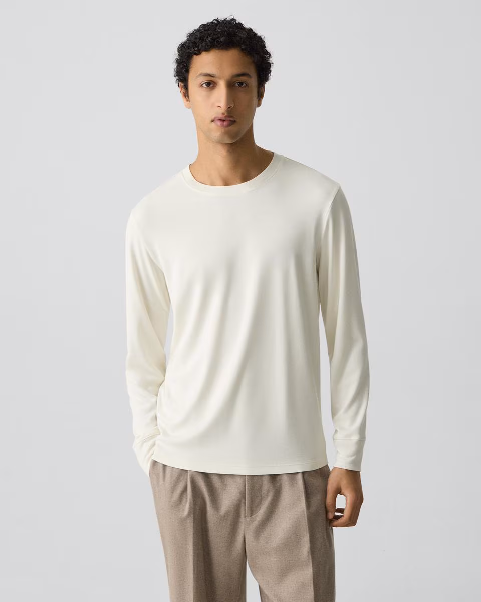 Essential Long-Sleeve Tee in Anemone Modal Jersey