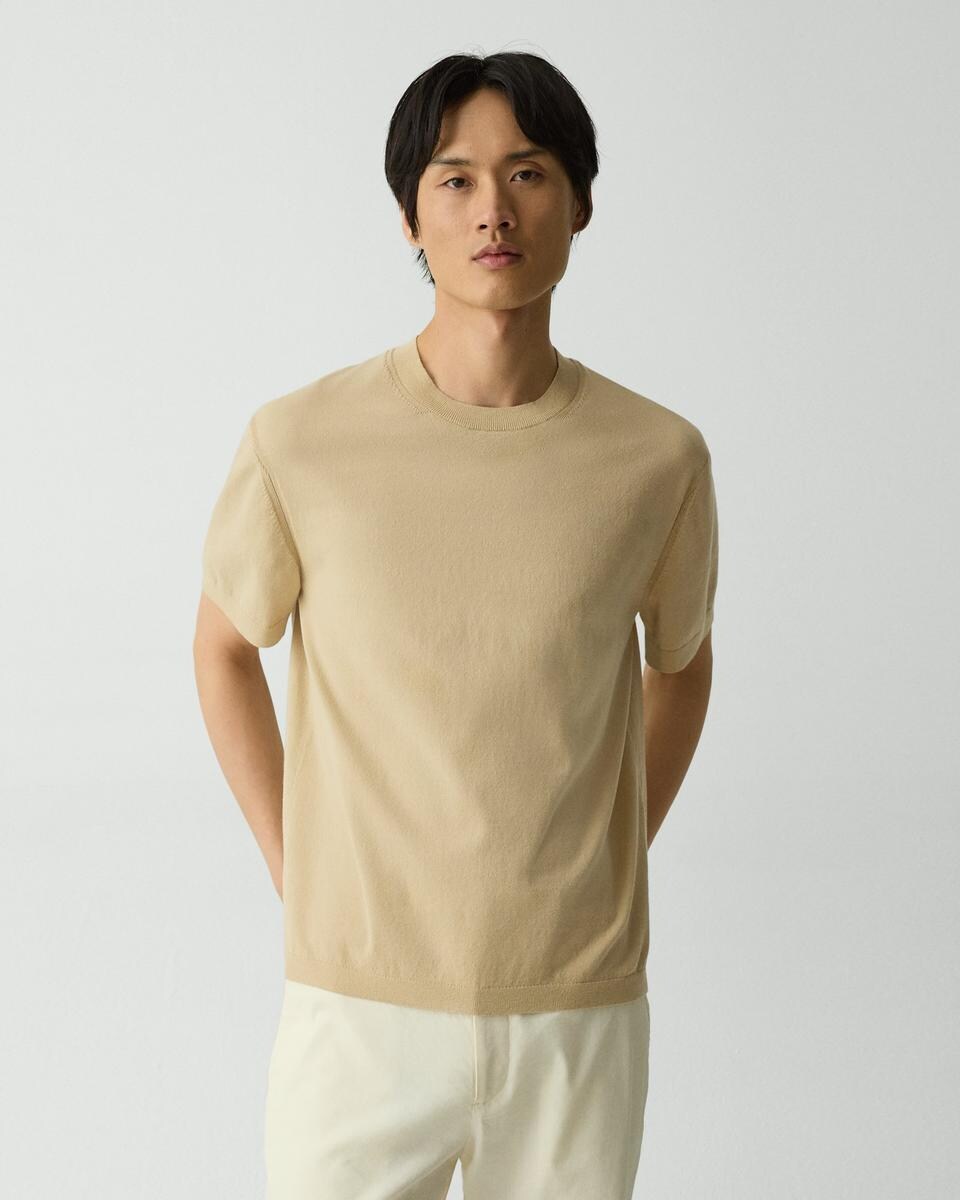 Relaxed Crewneck Tee in Cotton Light Twist