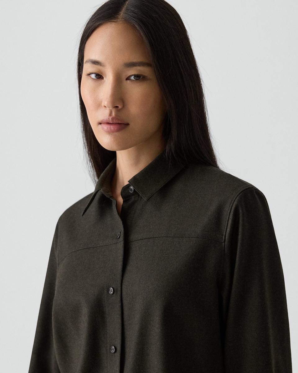 Boxy Shirt in Sleek Flannel
