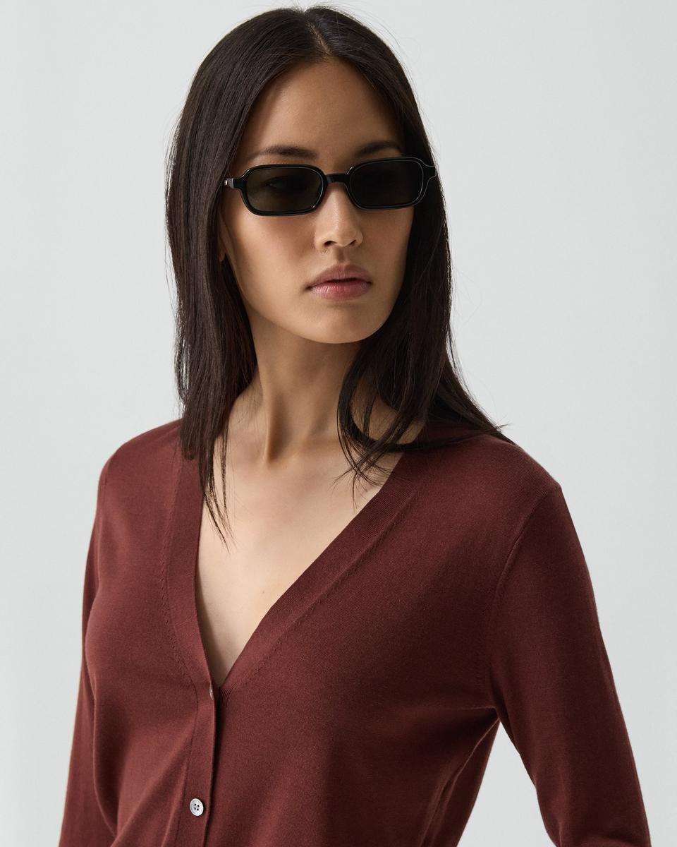 V-Neck Cardigan in Regal Wool