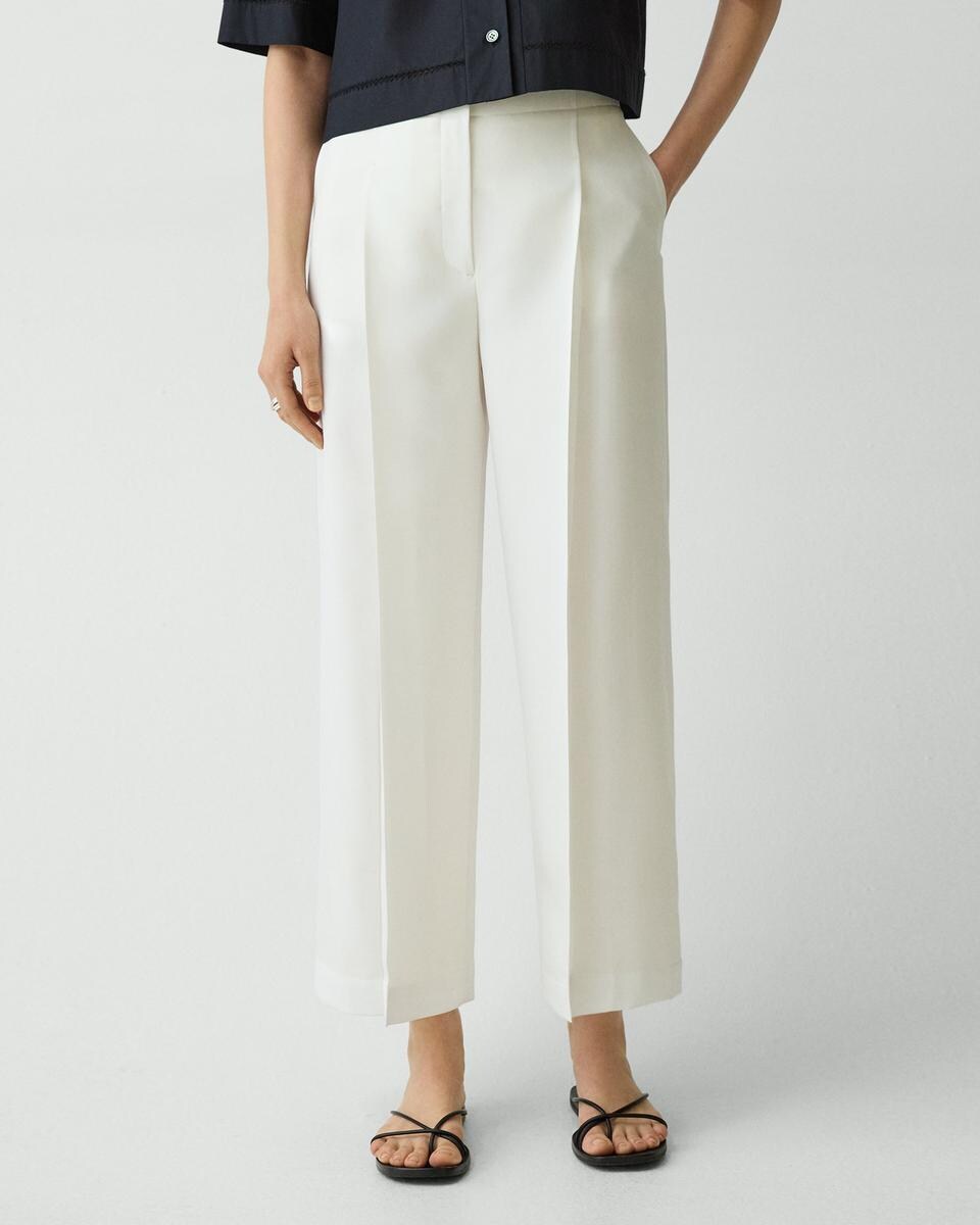 Deep Pleat Pant in City Twill