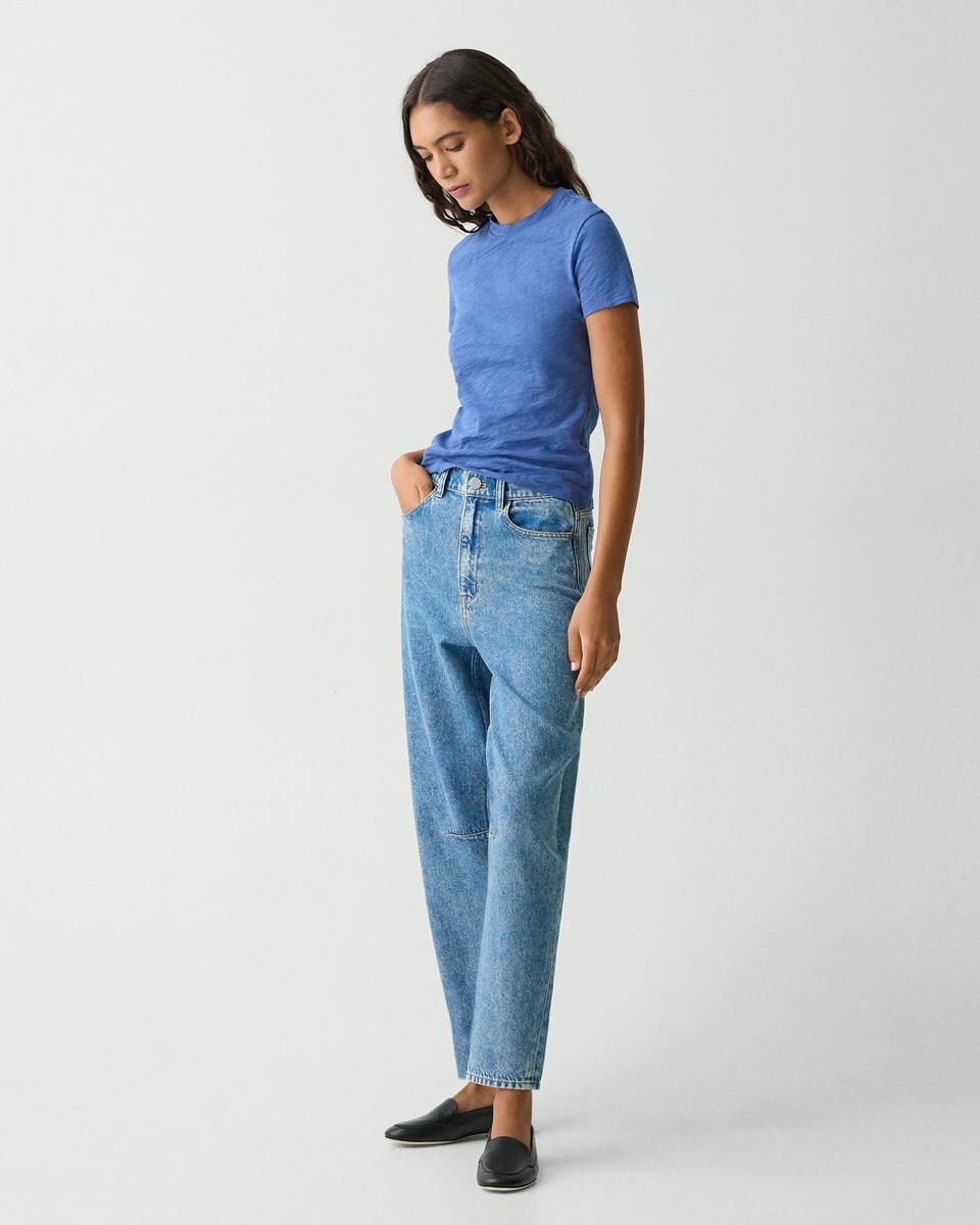 Cropped Barrel Pant in Relaxed Denim