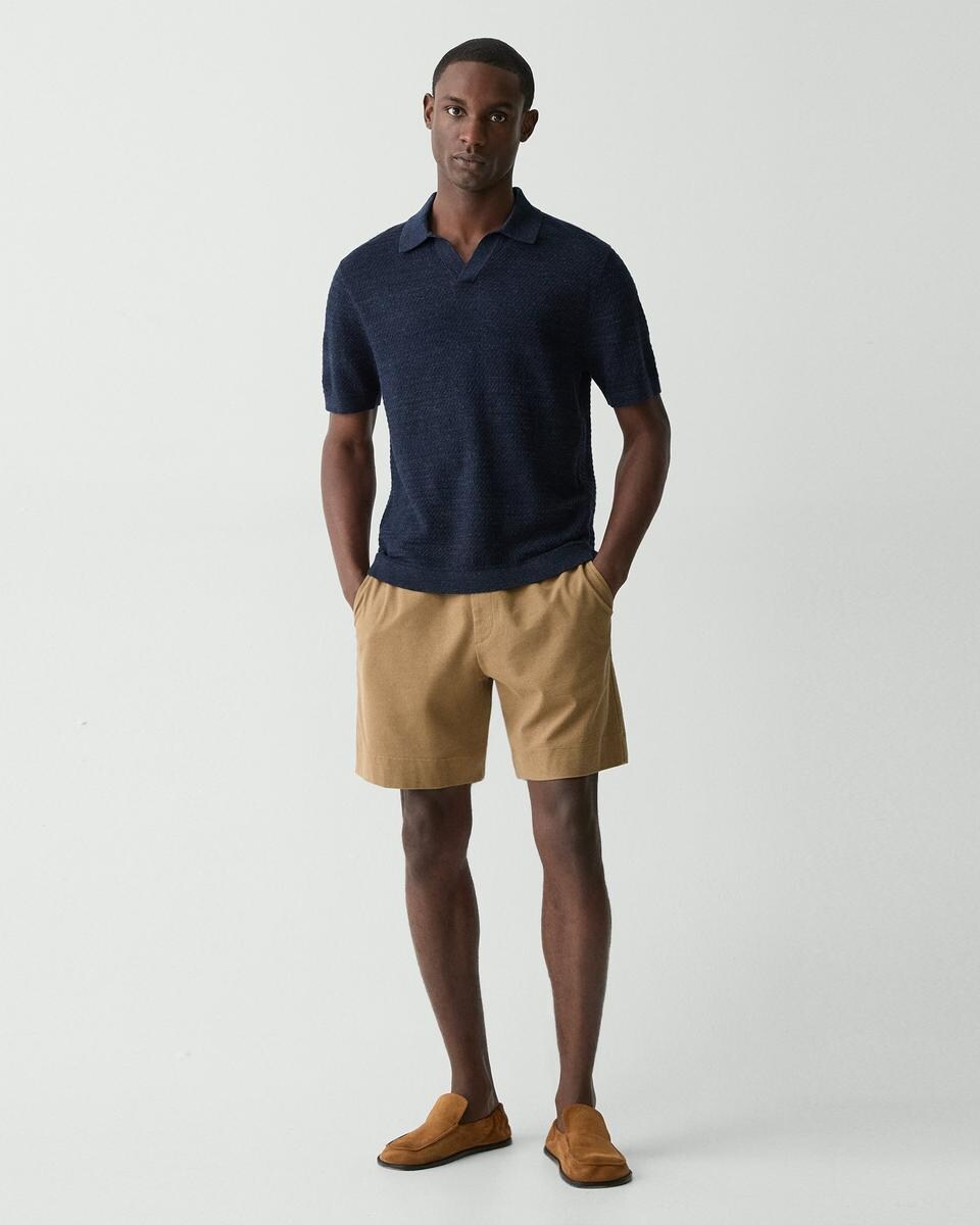 Brenan Polo Shirt in Pacific Linen