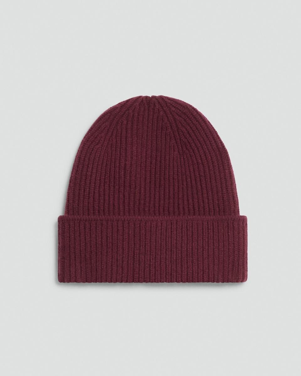Ribbed Beanie in Cashmere