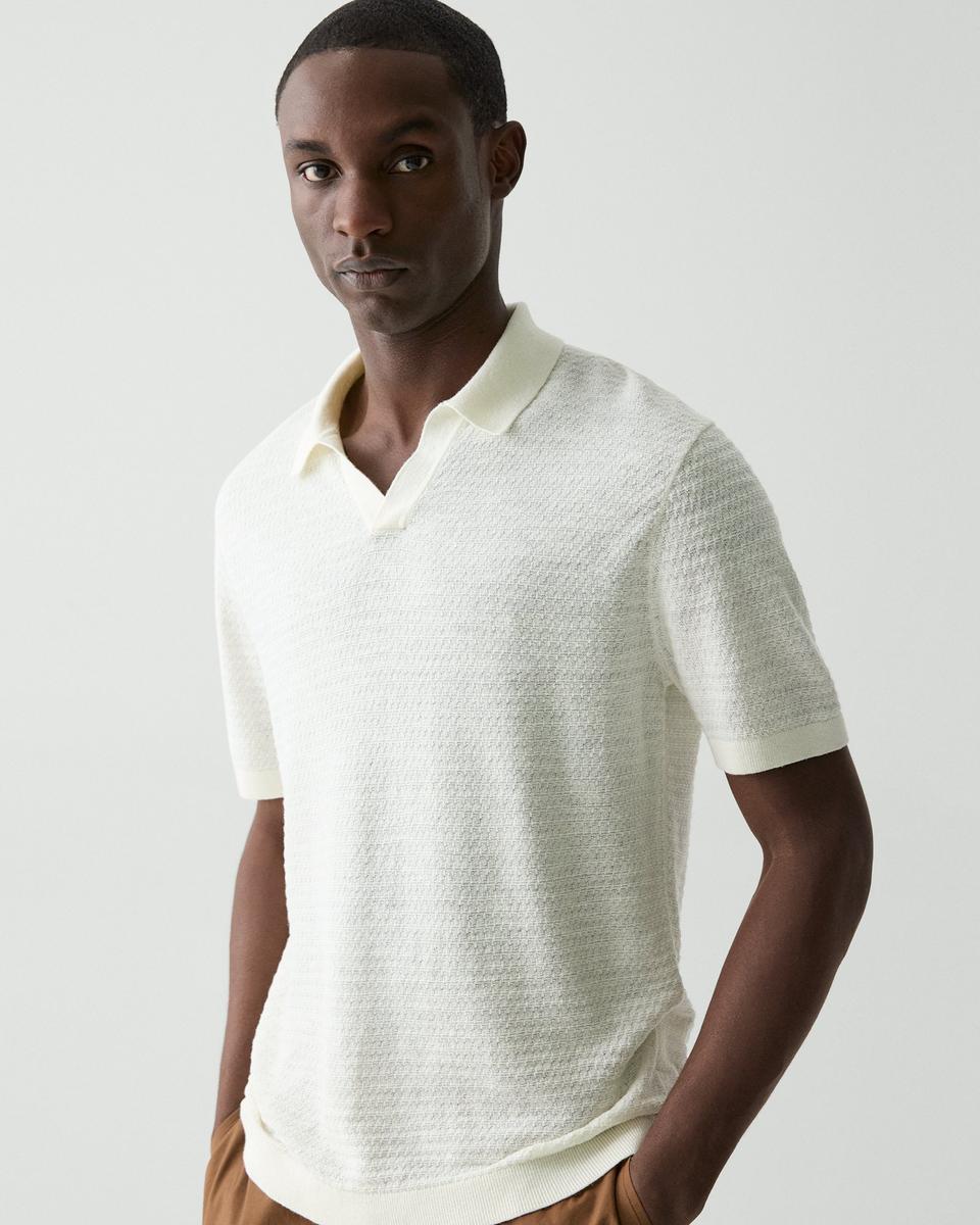 Brenan Polo Shirt in Pacific Linen