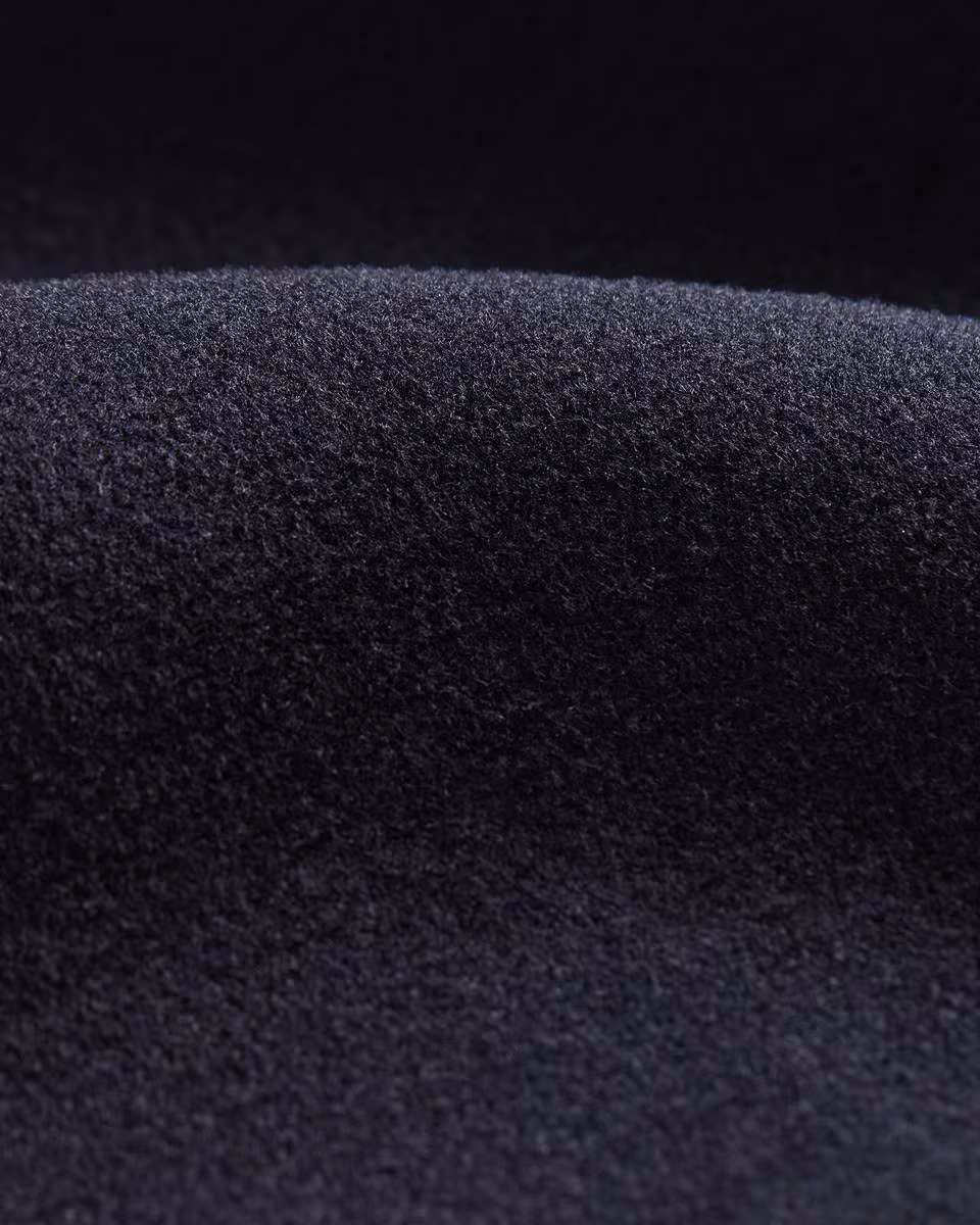 Two-Button Coat in Plush Melton