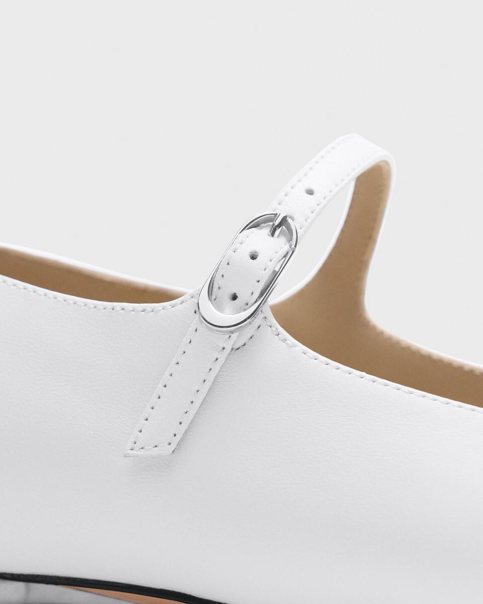 Mary Jane Ballerina Flat in Leather