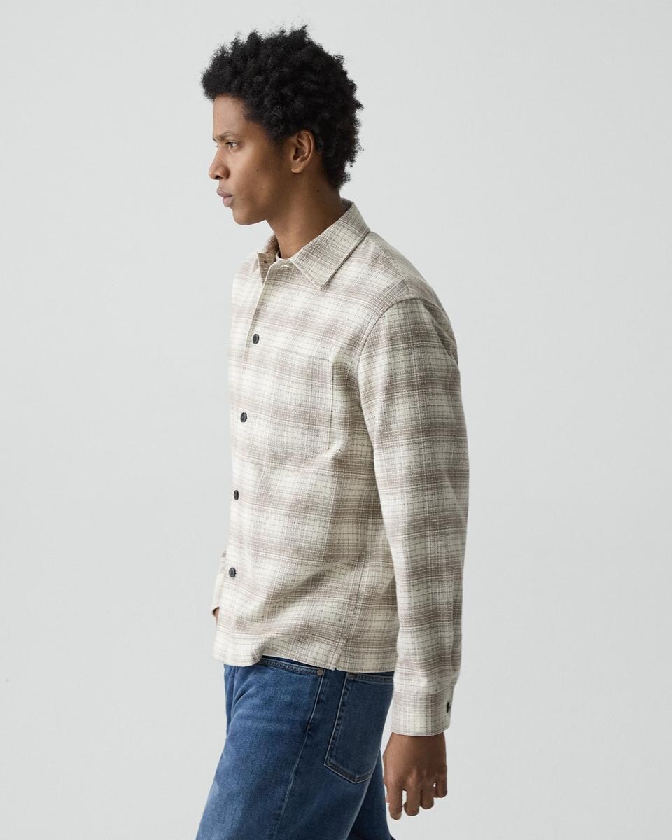 Button-Up Shirt in Textured Check
