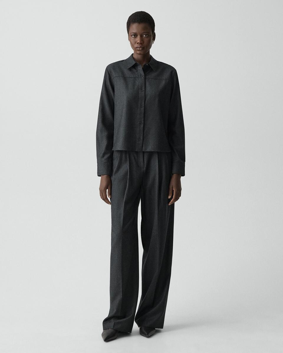 Boxy Shirt in Sleek Flannel