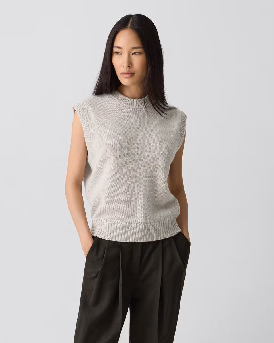 Relaxed Vest in Recycled Cashmere