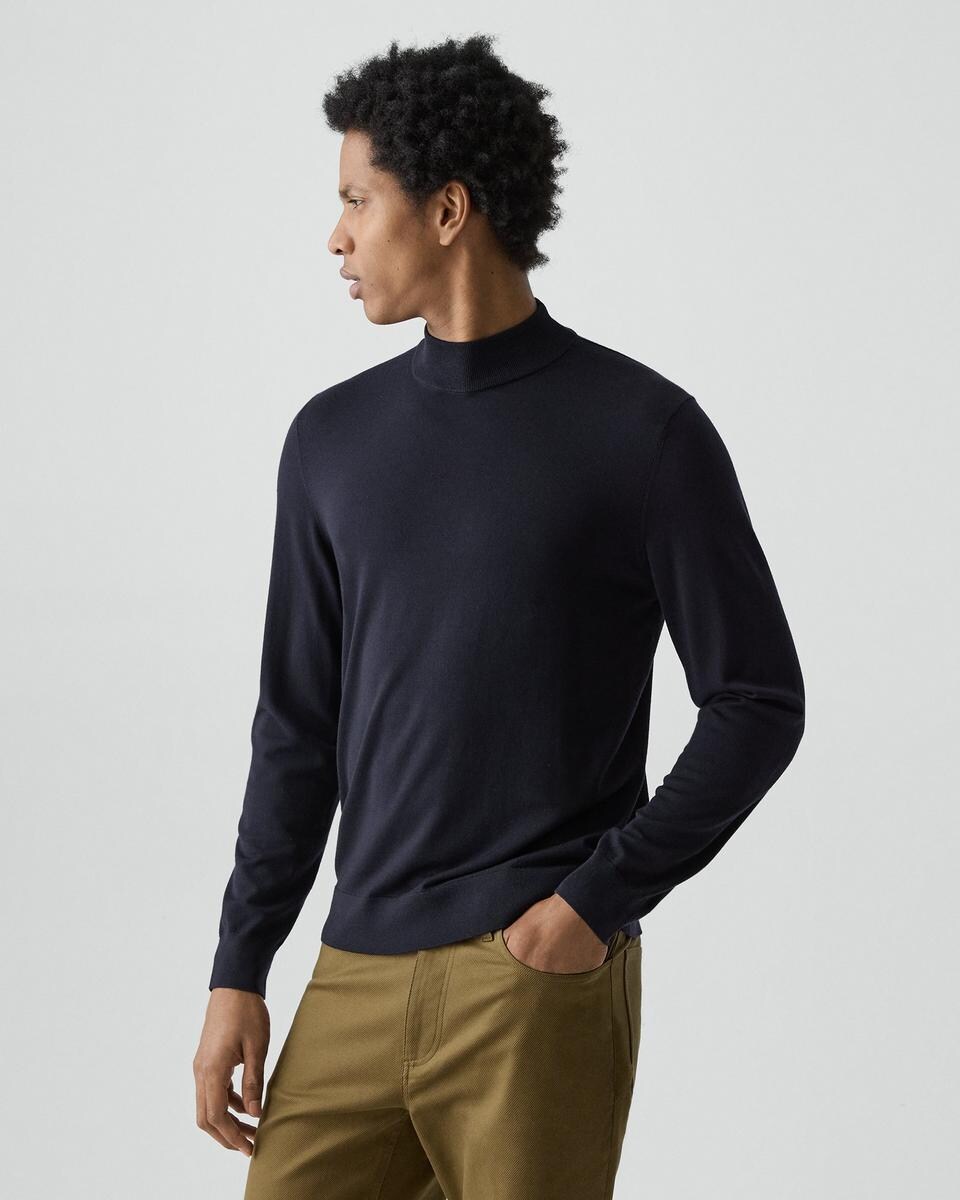 Mock Neck Sweater in Regal Wool