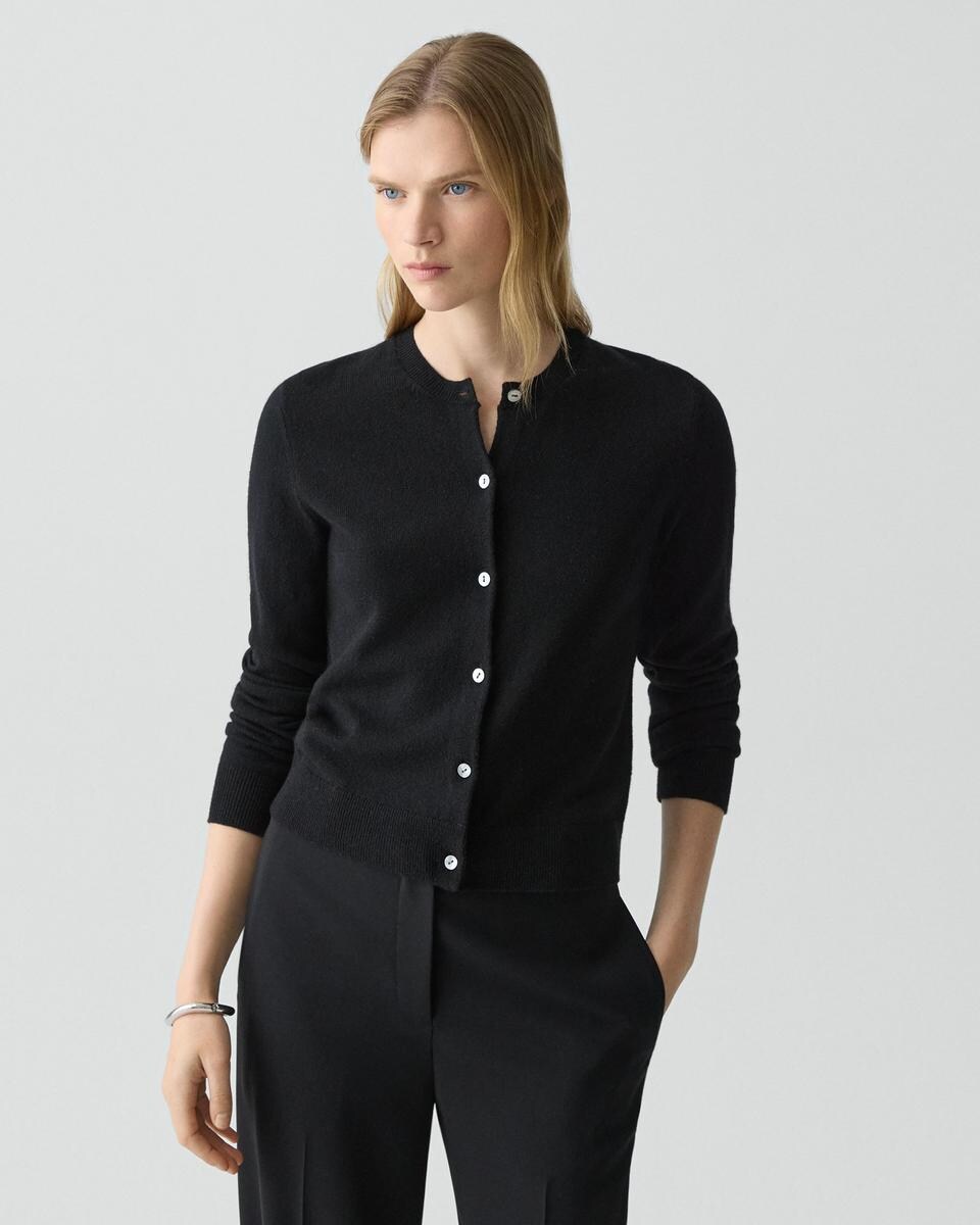 Crewneck Cardigan in Cashmere