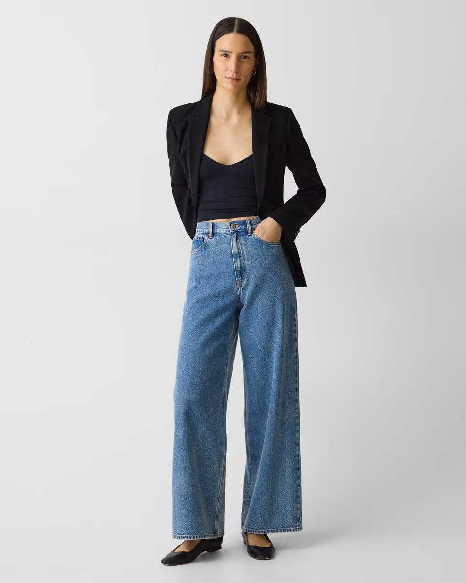 High-Waisted Wide-Leg Pant in Relaxed Denim