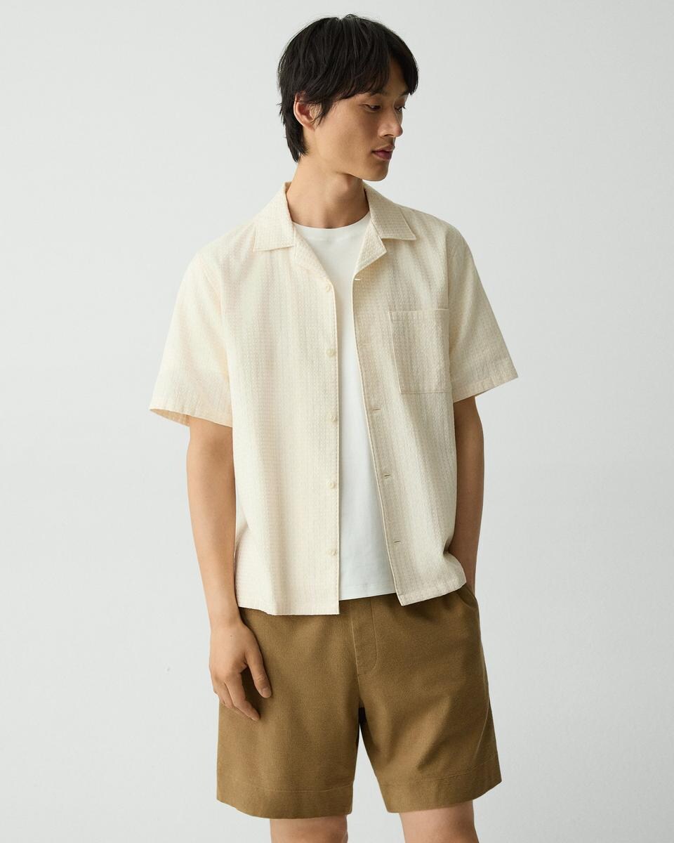 Noll Camp Shirt in Geometric Cotton