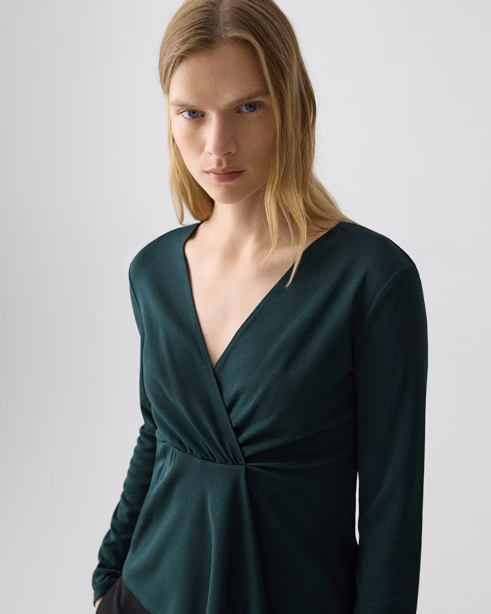 Gathered Top in Crepe Jersey